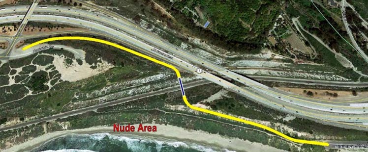 Option 1 is shown above with the yellow line. The Bates cliff above the beach, as it now exists